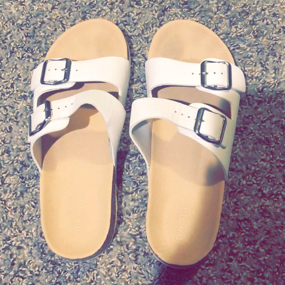 Sandals.